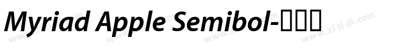 Myriad Apple Semibol字体转换